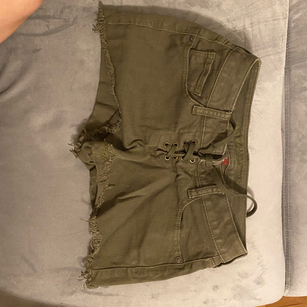 Olive short shorts